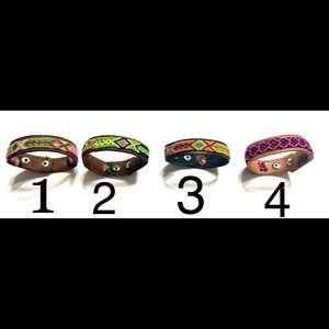 Handmade Mexican leather friendship bracelet Traditional Mexican hand woven.